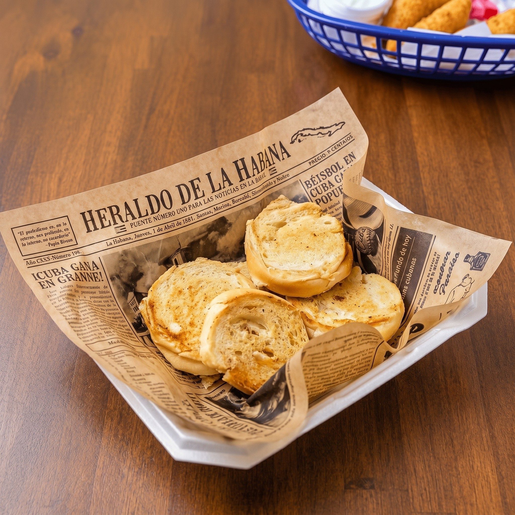Cuban Bread Slices.